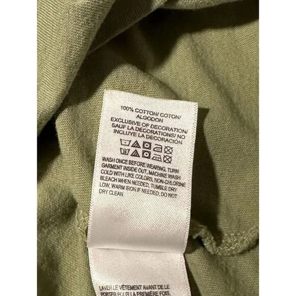 Lucky Brand Womens Oil Green Round Neck Ombre Hamsa Muscle Tank Top Size XL - Picture 7 of 8